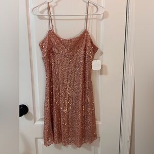Altar’d State Spaghetti Strap Sequin Slip Dress